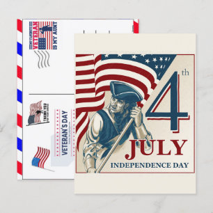Trotse Veteraan 250 Jaar Amerika 1776 2026 Feestdagenkaart