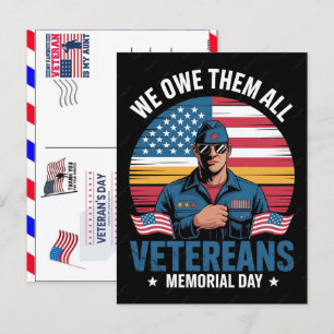 Trotse Veteraan 250 Jaar Amerika 1776 2026 Feestdagenkaart