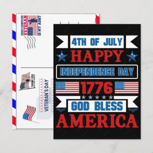 Trotse Veteraan 250 Jaar Amerika 1776 2026 Feestdagenkaart