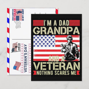 Trotse Veteraan 250 Jaar Amerika 1776 2026 Feestdagenkaart