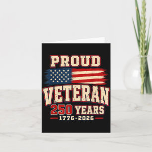 Trotse Veteraan 250 Jaar Amerika 1776 2026 Kaart