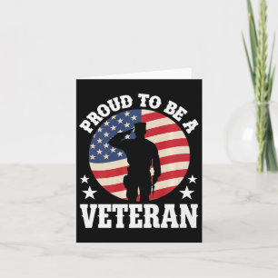 Trotse veteraan van de VS Veteraan Militaire eer S Kaart