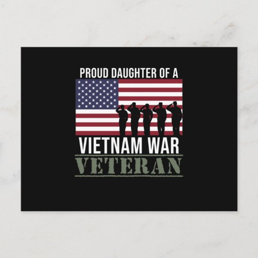 Trotse veteran dochter Fijne Veterans Day veteraan Briefkaart (Voorkant)