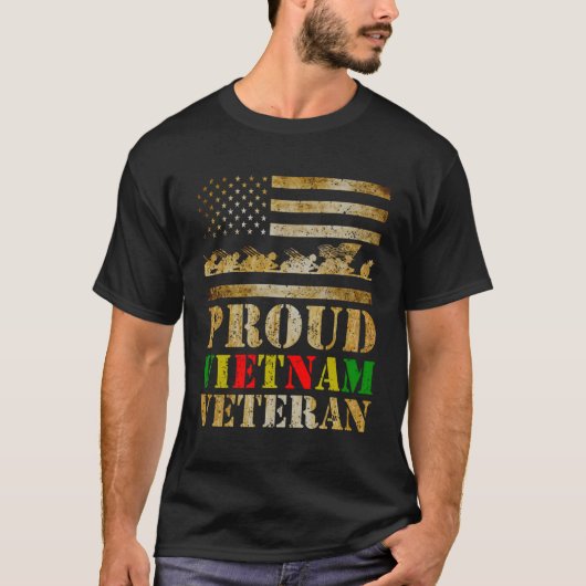 Trotse Vietnam Veteran Day cadeau voor vader van z T-shirt (Voorkant)