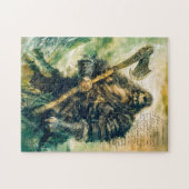 Trotse Viking-krijger in harnas Legpuzzel (Horizontaal)