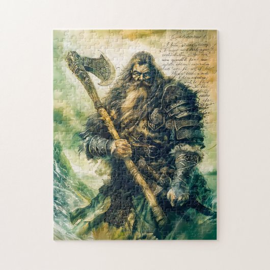 Trotse Viking-krijger in harnas Legpuzzel (Verticaal)