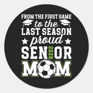 Trotse Voetbal Senior Moeder 2026 Voetbal Senior M Ronde Sticker