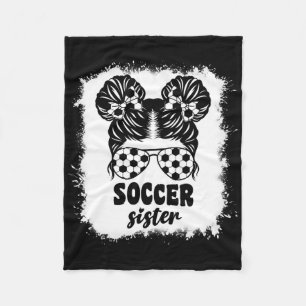 Trotse Voetbal Zusje Voor Opa Meisjes Kinderen Mes Fleece Deken