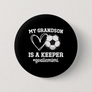 Trotse Voetbaldoelman Mimi Van Een Voetbalkeeper M Ronde Button 5,7 Cm