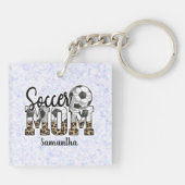 Trotse voetbalmoeder - Sidenier Kampioen Sleutelhanger (Achterkant)