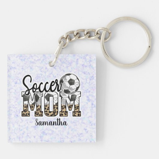 Trotse voetbalmoeder - Sidenier Kampioen Sleutelhanger (Achterkant)