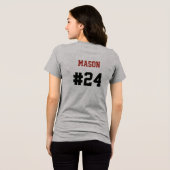 Trotse Voetbalmoeder Speldag Tri-Blend Shirt (Achterkant volledig)