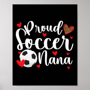 Trotse Voetbaloma Van Een Voetballer Oma Poster