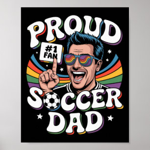 Trotse Voetbalvader Opgewekte Fan Voor Vaders _3 Poster