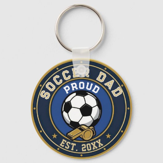Trotse Voetbalvader Voetbal Supporter Sleutelhanger (Voorkant)
