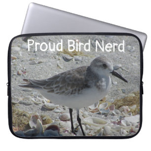 Trotse Vogel Nerd Vogelstrand Sandpiper Birder Laptop Sleeve
