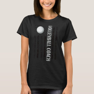 Trotse Volleybal Coach US Flag Volleybal Coaching T-shirt