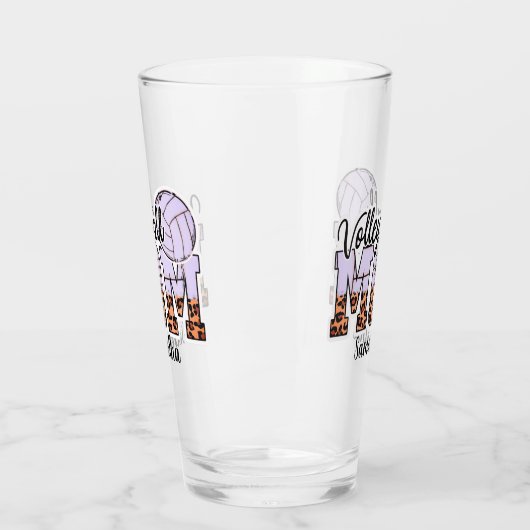 Trotse volleybal moeder – het dienen van ondersteu glas (Links)