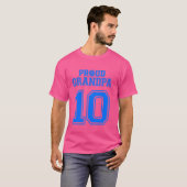 Trotse volleybal opa nummer 10 b t-shirt (Voorkant volledig)