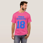 Trotse volleybal opa nummer 18 b t-shirt (Voorkant volledig)