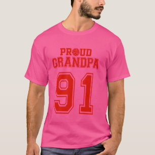 Trotse volleybal opa nummer 91 R T-shirt