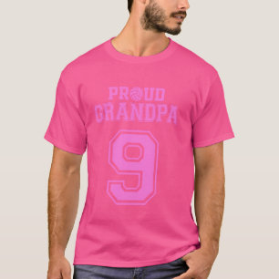 Trotse volleybal opa nummer 9 p t-shirt