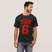 Trotse Volleybal Vader Nummer 6 R  T-shirt (Voorkant volledig)
