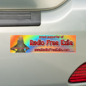 trotse voorvechter van de radio - vrije ballingsch bumpersticker (Op auto)