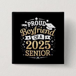 Trotse Vriend Van Een Afgestudeerde Van 2025 Afstu Vierkante Button 5,1 Cm