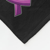Trotse vrouw Fibromyalgie Warrior Awareness Ribbon Fleece Deken (Hoek)