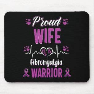 Trotse vrouw Fibromyalgie Warrior Awareness Ribbon Muismat