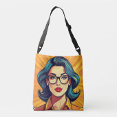 Trotse vrouw stripboek / Pop Art Style Crossbody Tas (Achterkant)