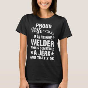 Trotse Vrouw Van Een Geweldige Lasser Funny Lasser T-shirt