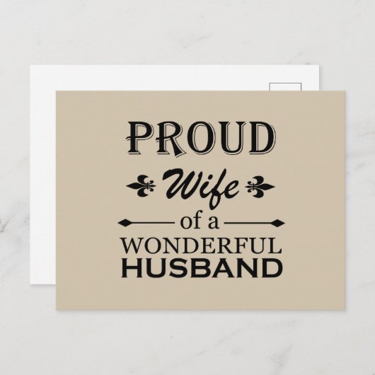 trotse vrouw van een geweldige man feestdagenkaart (Voorkant / Achterkant)