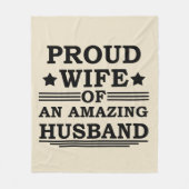 Trotse vrouw van een geweldige man fleece deken (Voorkant)