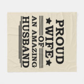 Trotse vrouw van een geweldige man fleece deken (Voorkant (Horizontaal))