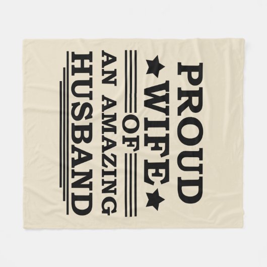 Trotse vrouw van een geweldige man fleece deken (Voorkant (Horizontaal))