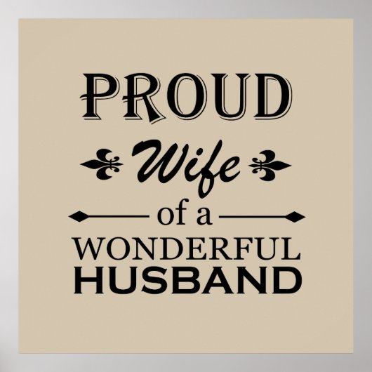 trotse vrouw van een geweldige man poster (Voorkant)