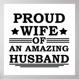 Trotse vrouw van een geweldige man poster