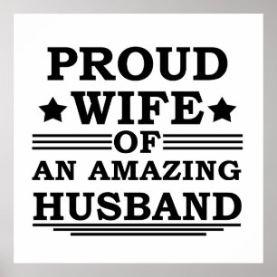 Trotse vrouw van een geweldige man poster