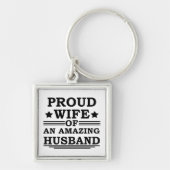 Trotse vrouw van een geweldige man sleutelhanger (Voorkant)