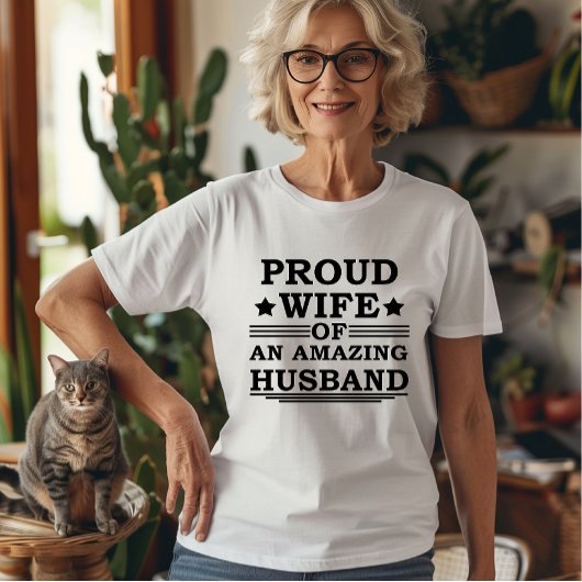 Trotse vrouw van een geweldige man t-shirt