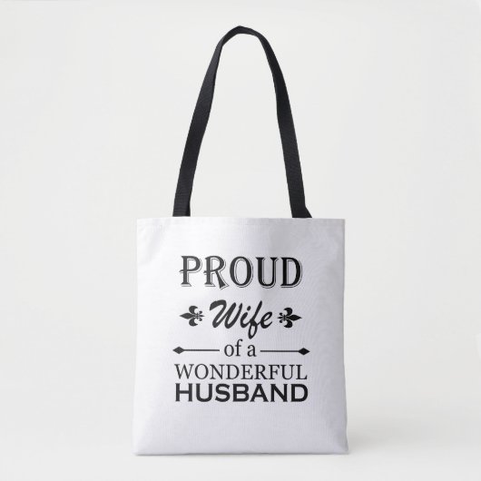 trotse vrouw van een geweldige man tote bag (Voorkant)