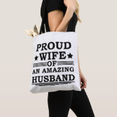 Trotse vrouw van een geweldige man tote bag (Dichtbij)