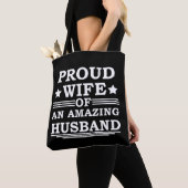 Trotse vrouw van een geweldige man tote bag (Dichtbij)