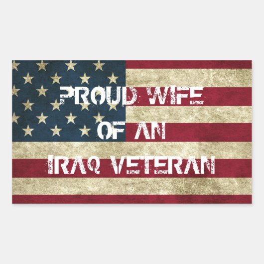 Trotse vrouw van een Iraks veteraan Sticker (Voorkant)