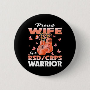 Trotse vrouw van een RSD Corps Warrior Awareness B Ronde Button 5,7 Cm
