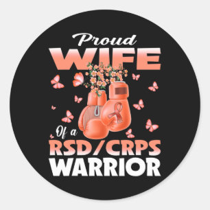 Trotse vrouw van een RSD Corps Warrior Awareness B Ronde Sticker