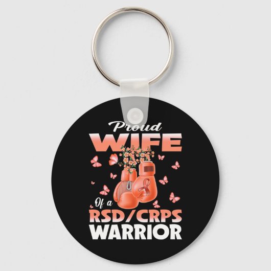 Trotse vrouw van een RSD Corps Warrior Awareness B Sleutelhanger (Voorkant)