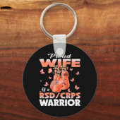 Trotse vrouw van een RSD Corps Warrior Awareness B Sleutelhanger (Voorkant)